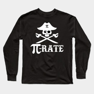 Pi-rate Pi Day Funny Gift for Pi Lovers Long Sleeve T-Shirt